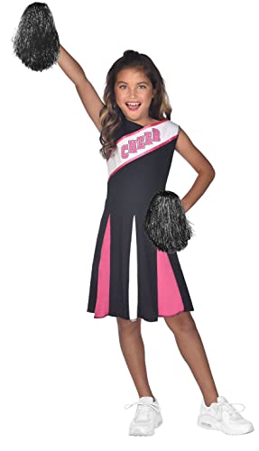 amscan 9910521 Kinder-Mädchen-Cheerleader-Kostüm in Schwarz/Rosa Größe 4-6 Jahre amscan 9910521 Kinder-Mädchen-Cheerleader-Kostüm in Schwarz/Rosa Größe 4-6 Jahre von amscan