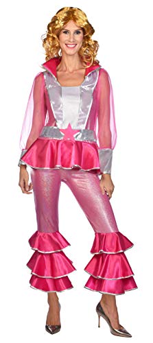 amscan Damen Tanzende Königin Pink Größe 42-44 Kostüm Set (3 Stück) von amscan