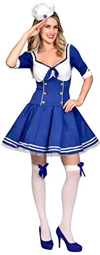 amscan 9910832 Kostm-Set, Damen, Navy, mittelgroß von amscan