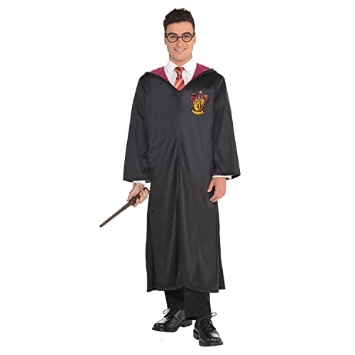 Amscan - Erwachsenenkostüm Gryffindor aus Harry Potter, Umhang und Zauberstab, Magier, Zauberer, Schuluniform von amscan