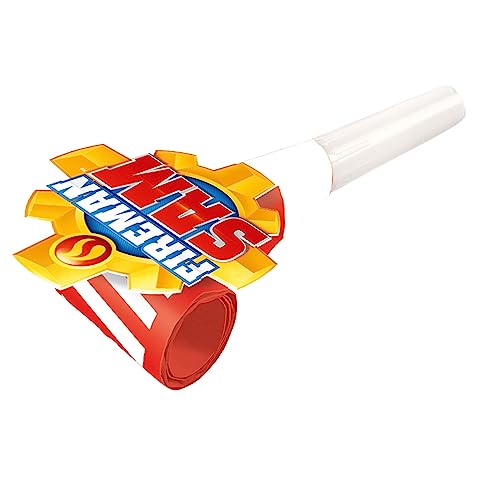 amscan 9912969 Offiziell lizenzierte Feuerwehrmann Sam Party Blow-Outs, Mehrfarbig von amscan