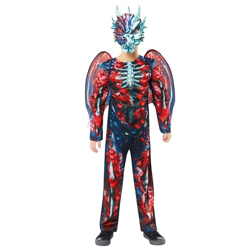amscan 9914830 Kinder tödlicher Zombie-Drache Kostüm Halloween Kostüm Jungen Mädchen Skelett (6-8 Jahre) von amscan