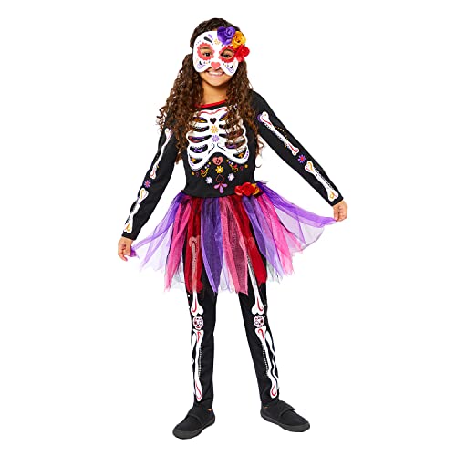 amscan (PKT) (9914944) Kinderkostüm für Mädchen, Tag der Toten (8–10 Jahre) amscan (PKT) (9914944) Kinderkostüm für Mädchen, Tag der Toten (8–10 Jahre) von amscan