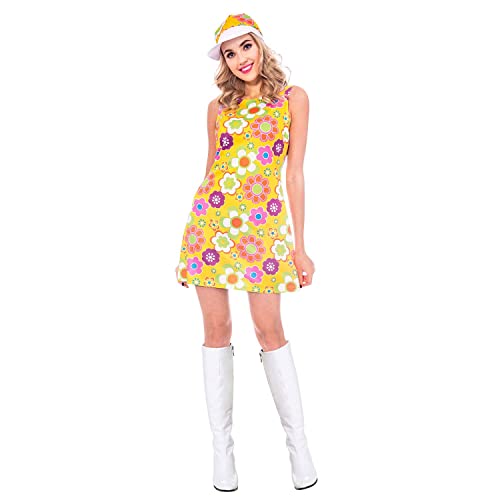 amscan 9915489 Erwachsenenkostüm im Stil der 60er-Jahre, Blumen-Power-Kostüm, Kleid (UK 14–16) amscan 9915489 Erwachsenenkostüm im Stil der 60er-Jahre, Blumen-Power-Kostüm, Kleid (UK 14–16) von amscan