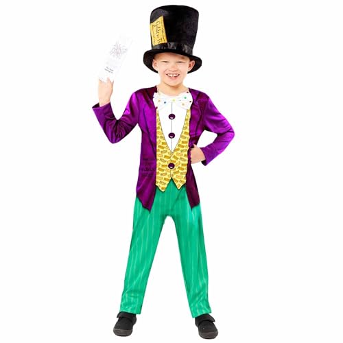 amscan 9916191 – Offizielles Roald Dahl Willy Wonka Jungenkostüm für Jungen, nachhaltiges Weltbuchtag, Alter: 8–10 Jahre amscan 9916191 – Offizielles Roald Dahl Willy Wonka Jungenkostüm für Jungen, nachhaltiges Weltbuchtag, Alter: 8–10 Jahre von amscan