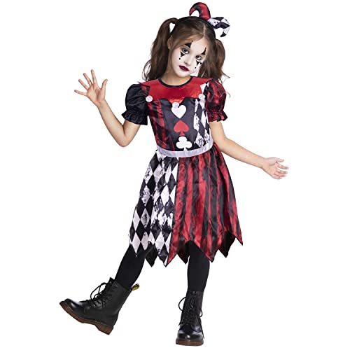 amscan 9916644 – Red Jester Girl Kinder Halloween Kostüm Alter: 8-10 Jahre von amscan