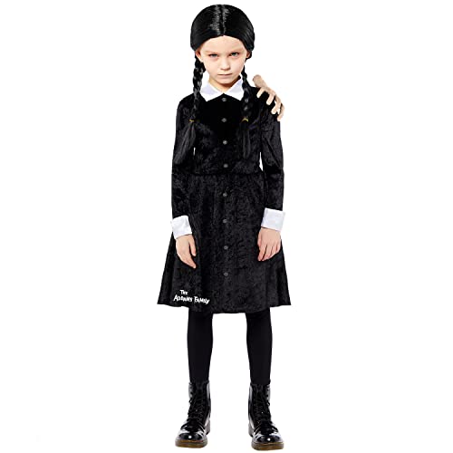 amscan 9917649 Girls Officially Licensed Wednesday Addams Halloween Costume, Multi, 3-4 Years von amscan