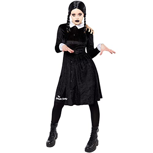 amscan 9917664 – Offizielles Wednesday Addams Halloween-Kostüm, Größe: 6–8 von amscan