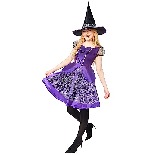 amscan 9917850 Damen Halloween lila Hexe Verkleidung Kostüm Multi Größe 32-34 von amscan