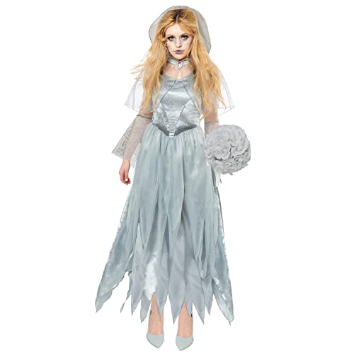 amscan 9917927 Damen Halloween Zombie Geist Braut Verkleidung Kostüm, Multi, Größe:42-44 von amscan