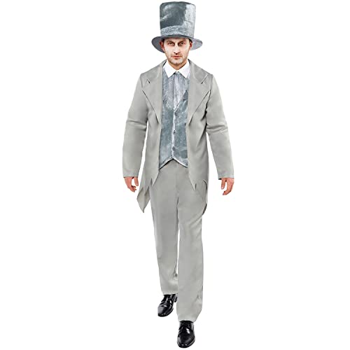 amscan 9917931 – Halloween-Kostüm für Herren, Zombie-Geister-Bräutigam, Brustumfang: 127 cm von amscan