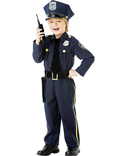 amscan 999665 Klassisches blaues Polizistenkostüm mit Hut (8-10 Jahre) von amscan