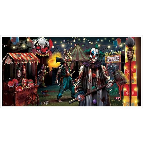 amscan Banner Creepy Carnevil Plastik 165,1 x 85 cm von amscan