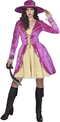 (PKT) (9911341) Adult Ladies Captain Pirate Bride Pink Costume (UK 12-14) von amscan