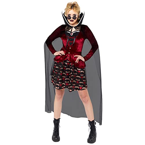amscan 9917912 – Erwachsenenkostüm Mitternachts-Vampirin, Gothic-Kostüm, Damen, Damen von amscan