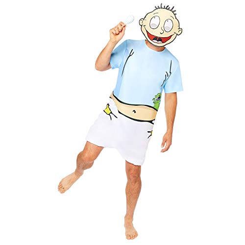 Amscan - Erwachsenenkostüm Tommy aus Rugrats, Jumpsuit und Maske, Baby, Kinder-Serie, Motto-Party, Karneval Amscan - Erwachsenenkostüm Tommy aus Rugrats, Jumpsuit und Maske, Baby, Kinder-Serie, Motto-Party, Karneval von amscan