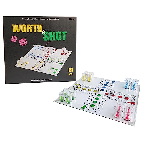 Amscan - Trinkspiel Drinking Ludo, 1 Spielbrett, 16 Gläser, 2 Würfel, Saufspiele, Partyspiel Amscan - Trinkspiel Drinking Ludo, 1 Spielbrett, 16 Gläser, 2 Würfel, Saufspiele, Partyspiel von amscan