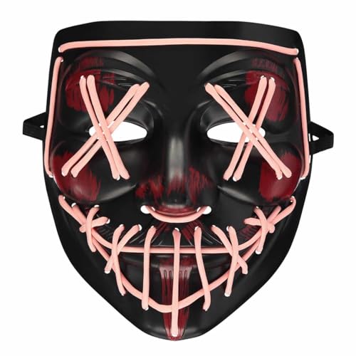 amscan Glow in the Dark Horror Maske rot von amscan