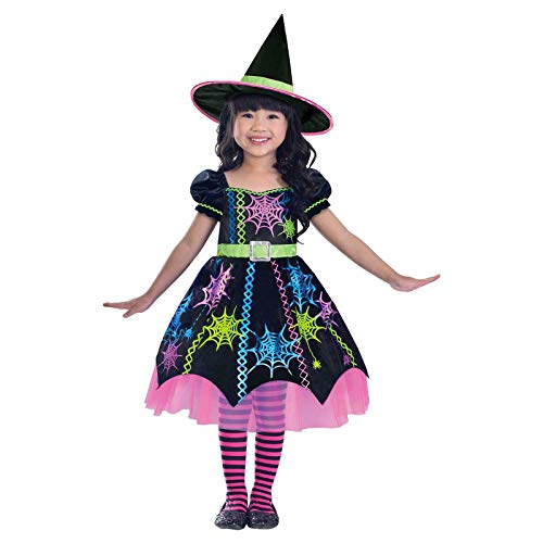 amscan Halloween Kostüm der Spinnenhexe enthält Kleid und Hut im Alter von 2 bis 3 Jahren von amscan