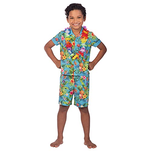 amscan Hawaii-Hula-Set für Kinder, Hawaii-Blume, Blau, für Jungen, Mehrfarbig auf blauem Hintergrund, 8-10 Jahre amscan Hawaii-Hula-Set für Kinder, Hawaii-Blume, Blau, für Jungen, Mehrfarbig auf blauem Hintergrund, 8-10 Jahre von amscan