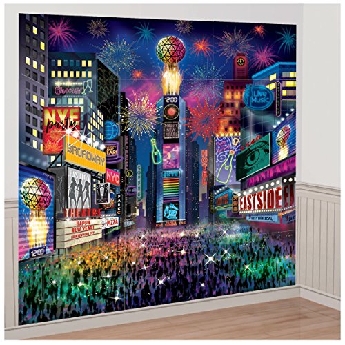 Times Square Deluxe New Year Wall Decoration Kits /9 von amscan