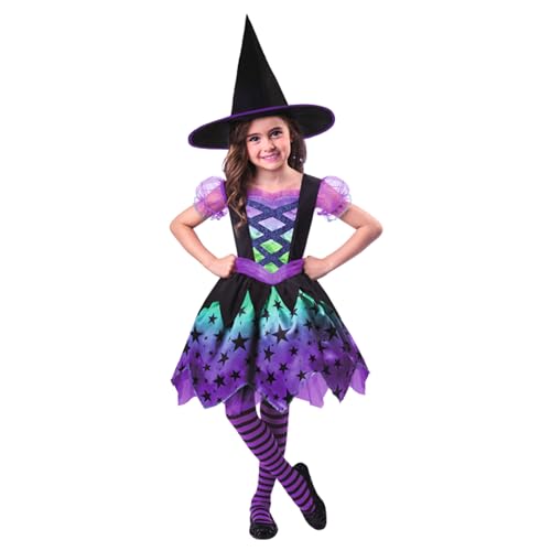 amscan - Kinderkostüm Hexe mit Kleid und Hexenhut, für Halloween, Karneval und Fasching, Lila, 7-8 Jahre amscan - Kinderkostüm Hexe mit Kleid und Hexenhut, für Halloween, Karneval und Fasching, Lila, 7-8 Jahre von amscan