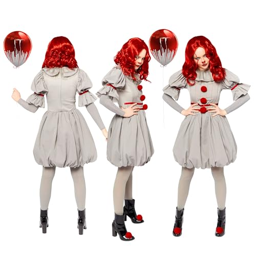 amscan - Offizielles Warner Bros Pennywise IT Clown-Kostüm für Damen, Größe: 6-8 amscan - Offizielles Warner Bros Pennywise IT Clown-Kostüm für Damen, Größe: 6-8 von amscan