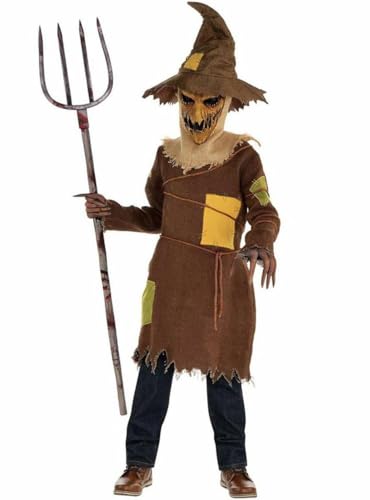 amscan Scary Scarecrow Boys Fancy Dress Halloween Märchen Horror Kinder Kinder Kostüm (8-10 Jahre) von amscan
