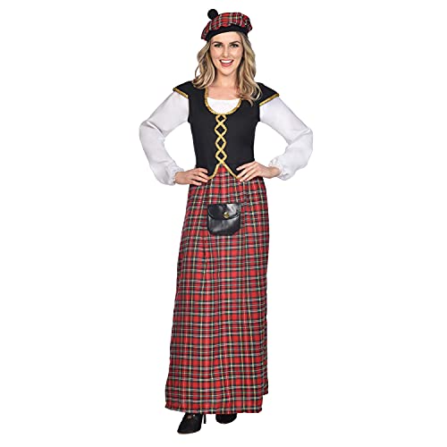 amscan Schottische Dame, Größe 40-42 Kostüm-Set, Multi, 12-14 von amscan