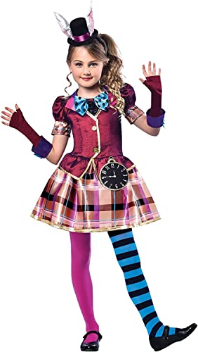 amscan Set High (PKT) (9903197) Kinderkostüm für Mädchen, Miss Hutmacher, 9–10 Jahre, Marke Grp1 von amscan