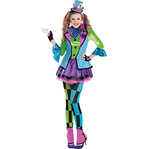 set high (PKT) (845580-55) Child Girls Sassy Mad Hatter Costume (12-14yr) - Grp 1-Brand: amscan von amscan