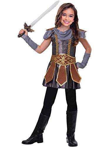 set low (PKT) (9903189) Child Girls Warrior Cutie Costume (5-6yr) - Grp1 - Brand: amscan von amscan