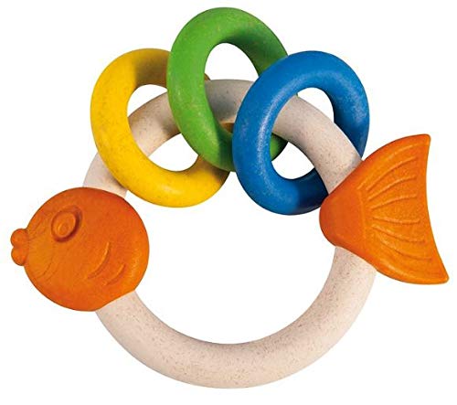 anbac toys Rasselring - Greifring mit Motiv Fisch, Multi Color, Beißring für Kleinkinder von Eitech