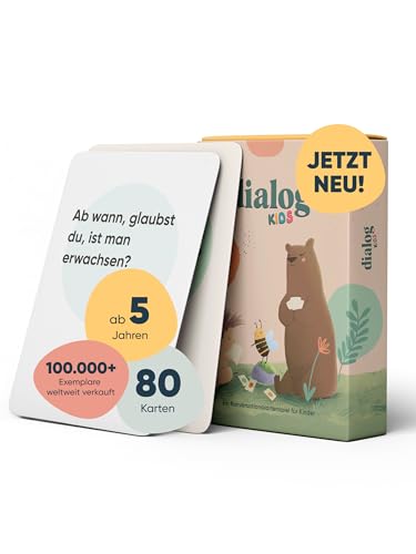 Dialog Kids - Fragen für die jüngere Generation | Top-bewerteter Gesprächsstarter für Familien mit Kindern | Tolles Geschenk für Familienzusammenhalt und spaßige Interaktionen von and we talk.