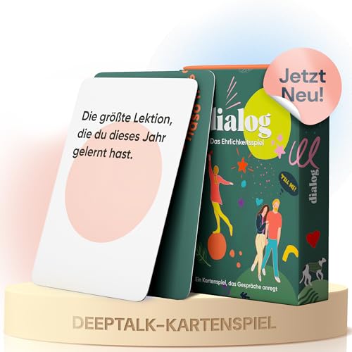 Dialog Fragen Kartenspiel für Paare, Familie, Freunde [80 Fragen von Psychologen empfohlen] Erzählt Euch mehr Übereinander - Partyspiel Paarzeit Deep Talk - Ab 2 Personen - Kennenlernspiel Erwachsene von and we talk.