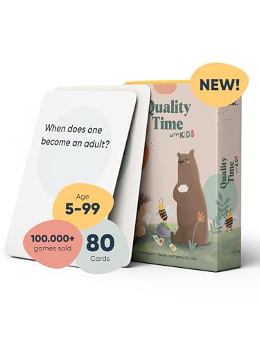 and we talk. Quality Time Kids - Fragen für die jüngere Generation. | Top-bewerteter Gesprächsstarter für Familien mit Kindern | Tolles Geschenk für Familienzusammenhalt und spaßige Interaktionen von and we talk.