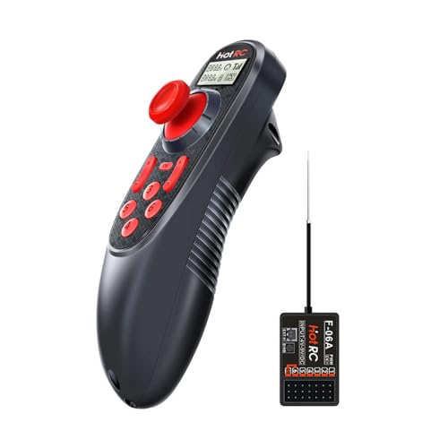 HOTRC DS-600 6CH RC Sender und Empfänger 2,4 GHz Fernbedienung mit DS 600 PWM 6-Kanal Empfänger für RC Boot (2 Empfänger) von aneegfpv