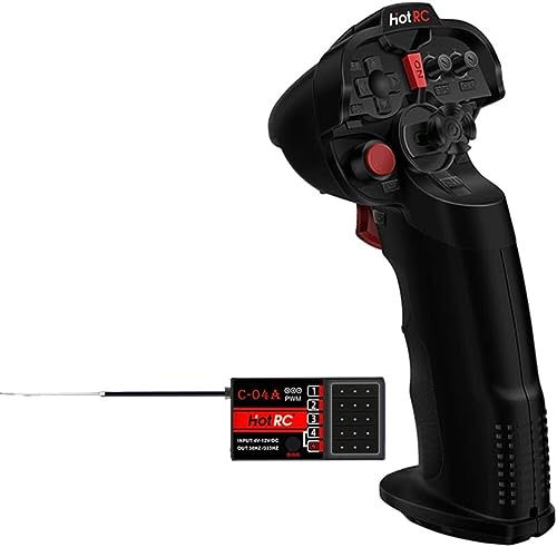 aneegfpv HOTRC DS-4A 2.4G RC Funksender Einhand mit 4CH Empfänger für RC Car Boat Drone Flugzeug (DS-4A 1 Empfänger) von aneegfpv