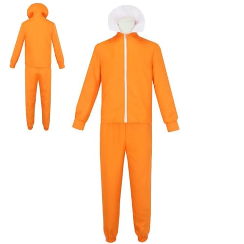 Trainingsanzug für Erwachsene, Orange, 2-teilig, Sportanzug, Reißverschluss, Jacke, Mantel, Hose, Halloween-Kostüm, Outfits Trainingsanzug für Erwachsene, Orange, 2-teilig, Sportanzug, Reißverschluss, Jacke, Mantel, Hose, Halloween-Kostüm, Outfits von animacoser