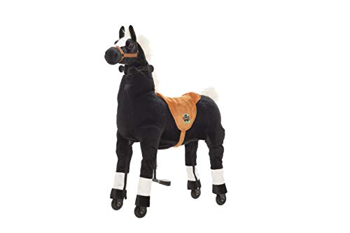 Animal Riding Reitpferd Maharadscha XL (für Kinder, Pferd, 8+ Jahre, bis zu 80 kg, abnehmbarere Sattel, Reittier, Pferd mit Rollen) ARP001L von animal riding
