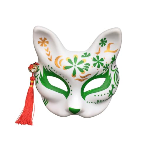 anso Japanischer Stil Fuchsmaske Cosplay Requisiten Halloween Karneval Party Halbgesichtsmaske Kabuki Abdeckung Zubehör (I) von anso