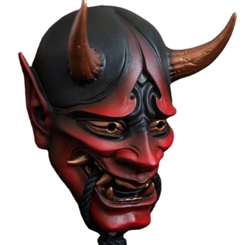 Japanische Hannya Prajna Devil Demon Oni Samurai Maske Latex Halloween Maske Gummi Requisiten von ansu