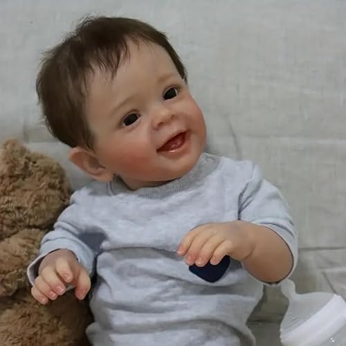 antboat Realistische Baby Puppe 50cm - Reborn Puppe aus weichem Vinyl mit Öffnenden Augen und Lächeln antboat Realistische Baby Puppe 50cm - Reborn Puppe aus weichem Vinyl mit Öffnenden Augen und Lächeln von antboat