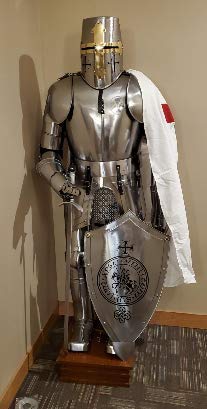 antiquegifts2019 Mittelalterlicher tragbarer Ritter CRUSADOR Kompletter Anzug der Rüstung Sammlerstücke Rüstung Kostüm von Sara International
