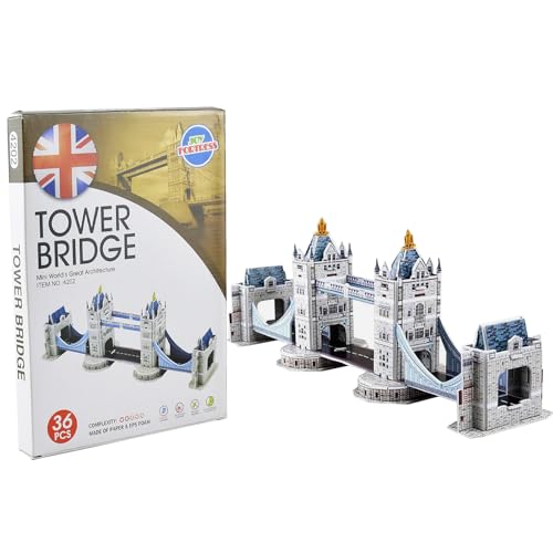 3D-Puzzles Towers Bridges Modellbau,36 Teile 3 D Puzzle Baukasten DIY Games,3 D Puzzle Erwachsen,Architecture Modellbausatz,für Building Set Kinder Von 3+ Jahren von anyìshwu