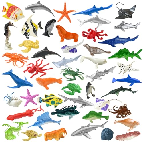 anyìshwu 48 Stück Meerestiere Figuren, Meerestiere Spielzeug Kunststoff Tiere Figuren Realistische Meerestiere beim Baden als Lernspielzeug für Kind Pädagogisches Kinder Party anyìshwu 48 Stück Meerestiere Figuren, Meerestiere Spielzeug Kunststoff Tiere Figuren Realistische Meerestiere beim Baden als Lernspielzeug für Kind Pädagogisches Kinder Party von anyìshwu