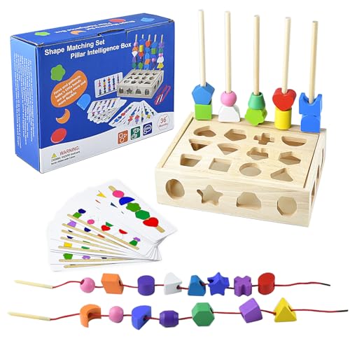 anyìshwu Holzspielzeug Steckspiel Fädelspiel,Sortierspiel,Stapelspiel,Farbsortierspiel,Feinmotorik Spielzeug Lernspiele für Fädelspiel ab 2 3 4 5 6 Jahre Perlen Stapelspielzeug für Kinder anyìshwu Holzspielzeug Steckspiel Fädelspiel,Sortierspiel,Stapelspiel,Farbsortierspiel,Feinmotorik Spielzeug Lernspiele für Fädelspiel ab 2 3 4 5 6 Jahre Perlen Stapelspielzeug für Kinder von anyìshwu