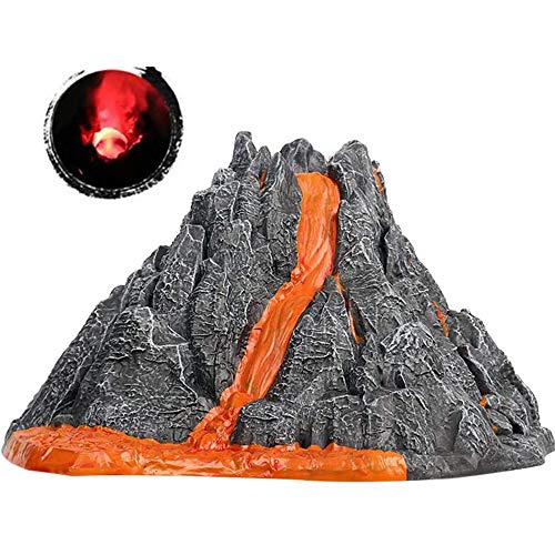 BERHICHAD Simulation Vulkan Modell Spray Rotlicht Zug Dinosaurier Modell Spielzeug Vulkan Spielzeug Zubehör BERHICHAD Simulation Vulkan Modell Spray Rotlicht Zug Dinosaurier Modell Spielzeug Vulkan Spielzeug Zubehör von BERHICHAD