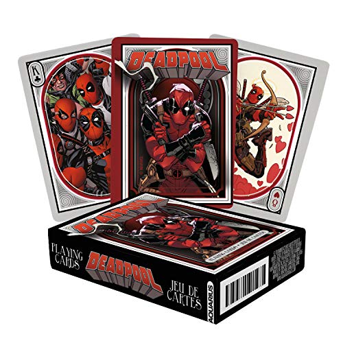 Aquarius Marvel Comics Deadpool Playing Cards - Black Panther Themed Deck of Cards for Your Favorite Card Games - Officially Licensed Marvel Deadpool Merchandise & Collectibles - Poker Size von AQUARIUS