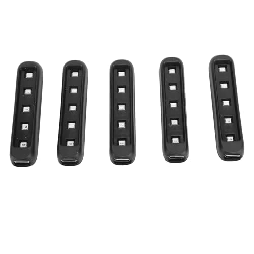 5pcs Härtungslicht 5 LED -Perlen USB -multifunktionales Licht für Nagelkunst 395 Nm Weißes Oval (Schwarzes Rechteck) von aqxreight